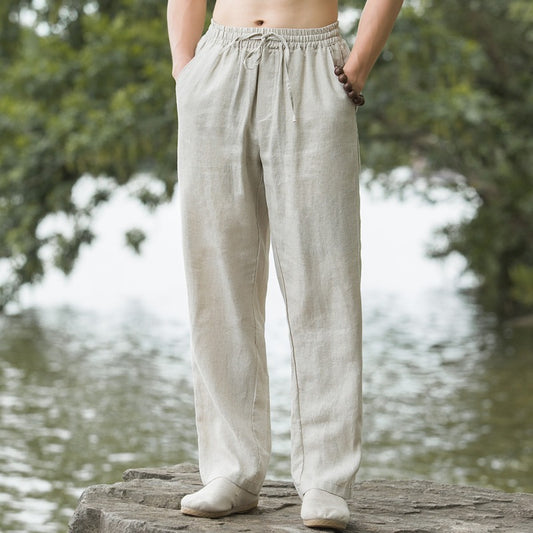 Linen Pants Thin Breathable Casual Pants