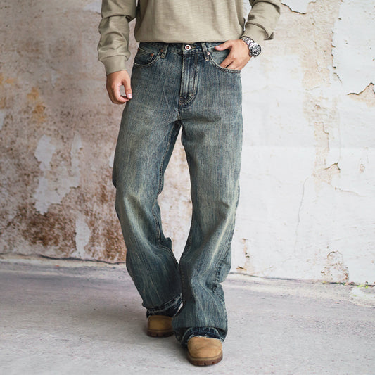 Loose Straight Leg Micro Flared Jeans