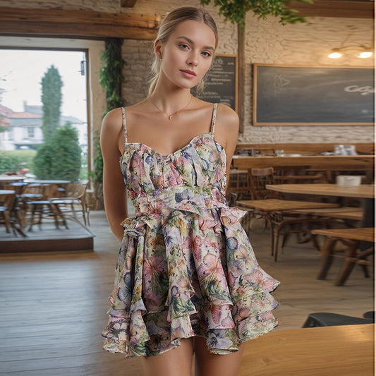 High Waist Design Short Dress