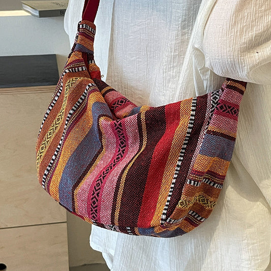 Large Capacity Ethnic Style New Fashion Crossbody Dumpling Bag